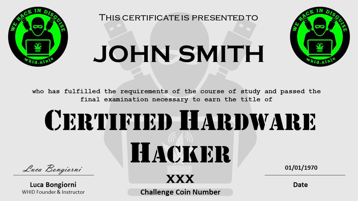 Wanna obtain the FIRST certification in Embedded Hardware Security & become Certified Hardware Hacker?
👉Checkout whid.ninja ❗🏴‍☠👈
#CertifiedHardwareHacker #HardwareHacking #IoTsecurity