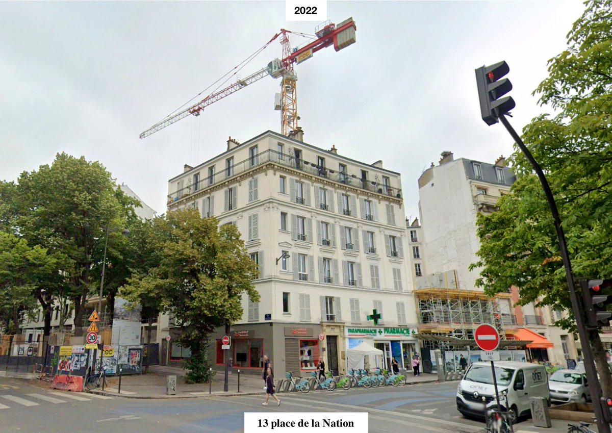 [Petit Thread]

Densification du quartier Sainte-Marguerite, Paris 11ᵉ : 

➡️Avril 2024, demande de faisabilité pour la surélévation d’un immeuble haussmannien édifié en 1866.

#saccageparis