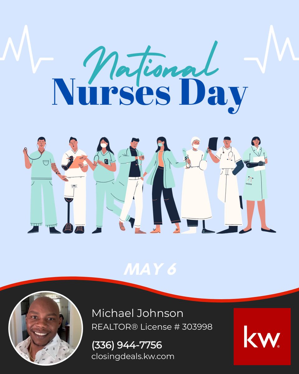 Nurses are the heart of healthcare! Your kindness and compassion do not go unnoticed and we thank you for your hard work. Happy Nurses Day!

#nursesday #healthcare #nurse #kindness #dedication #patients #realtor #ncrealestate #ncrealtor #happy #picoftheday #firsttimehomebuyer