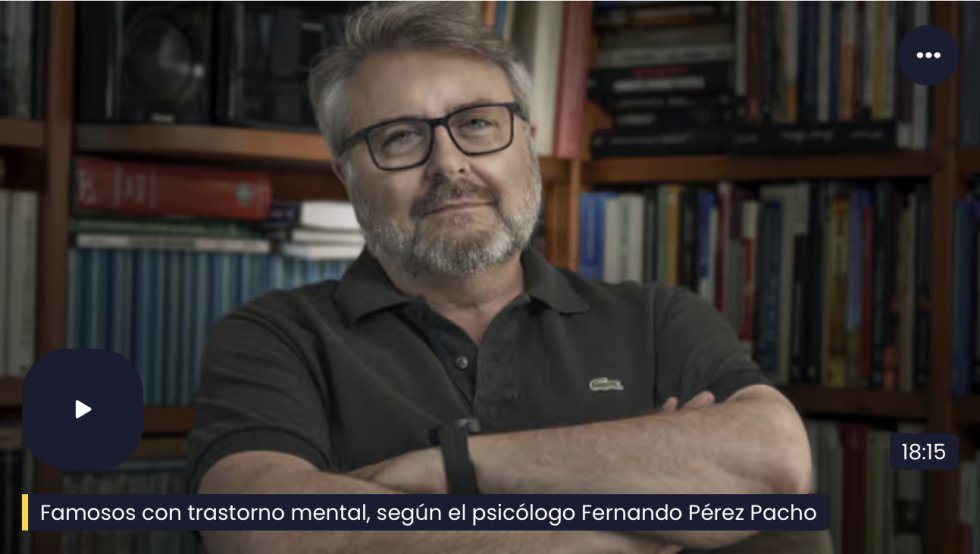 fperezpacho's tweet photo. Podcast de Fernando Pérez Pacho en la Cadena Ser: 18-Famosos con trastorno mental:
https://t.co/qk9zK6SWub https://t.co/4wffzNtPHf