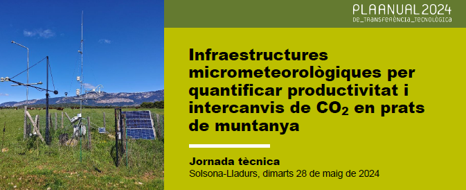 🌿Jornada tècnica #DemosPATT 'Infraestructures micrometeorològiques per quantificar productivitat i intercanvis de CO2 en prats de muntanya' @ruralcat 📍Solsona-Lladurs 📆dimarts 28 de maig 🕓16:00 Info & inscripcions: tuit.cat/9TWcl