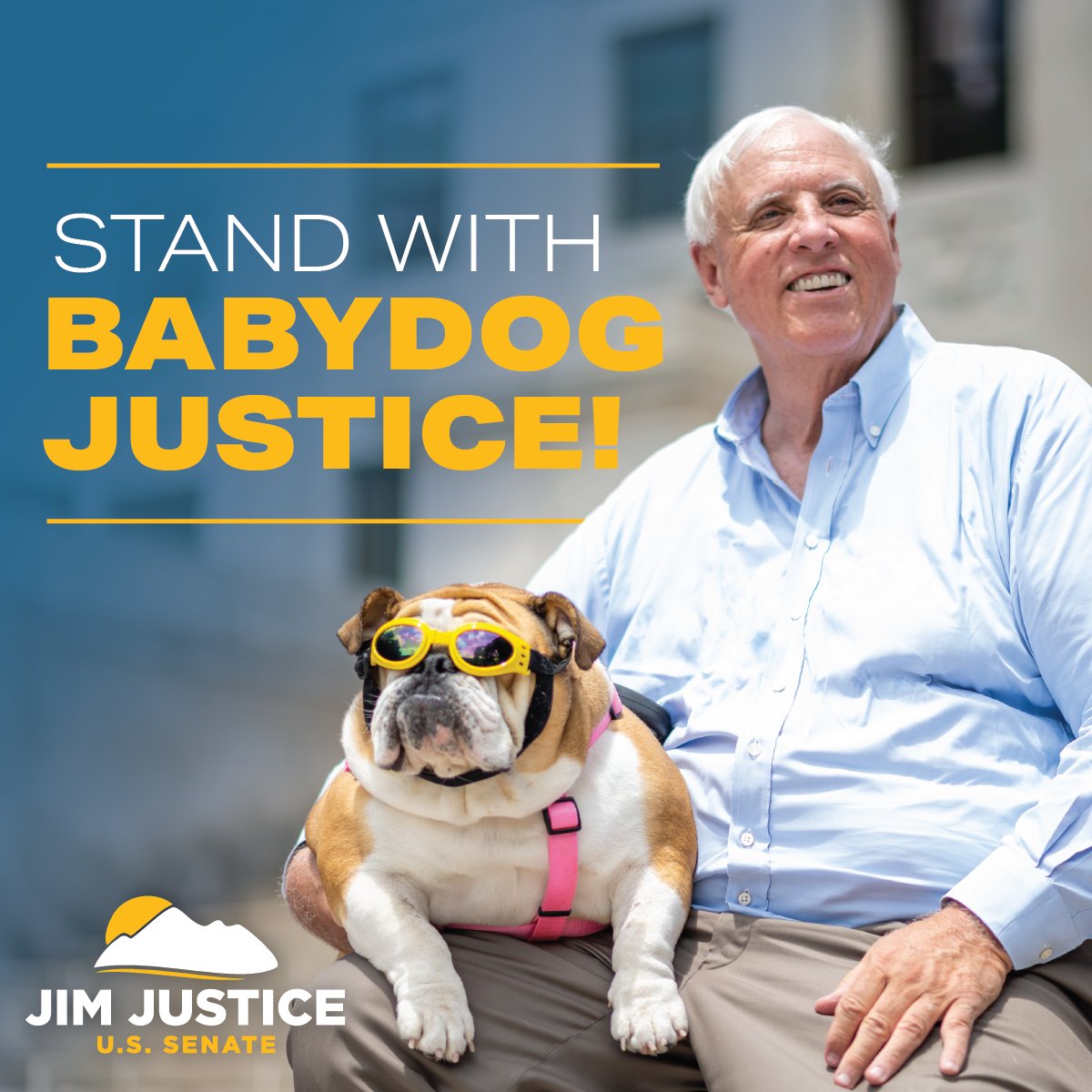 My opponent realized that attacking me wasn’t working, so he stooped even lower — attacking my bulldog, Babydog Justice, in a new campaign ad. Show your support and sign the Stand with Babydog petition today. >> jimwv.com/psdz024n