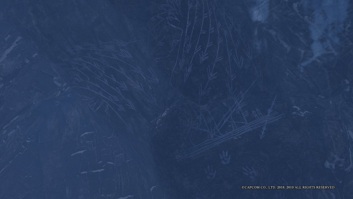 Some First Wyverian carvings can even be found in the Hoarfrost Reach.

#Iceborne