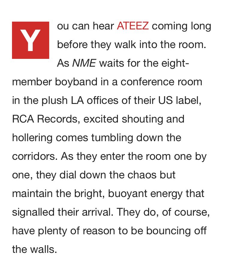 genuinely one of the opening paragraphs about ateez I’ve ever seen