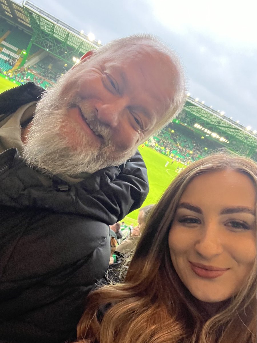 Turn 50 today-here’s me and my daughter at the Last game I was at quarter final v Livingstone ⁦@CelticFC⁩