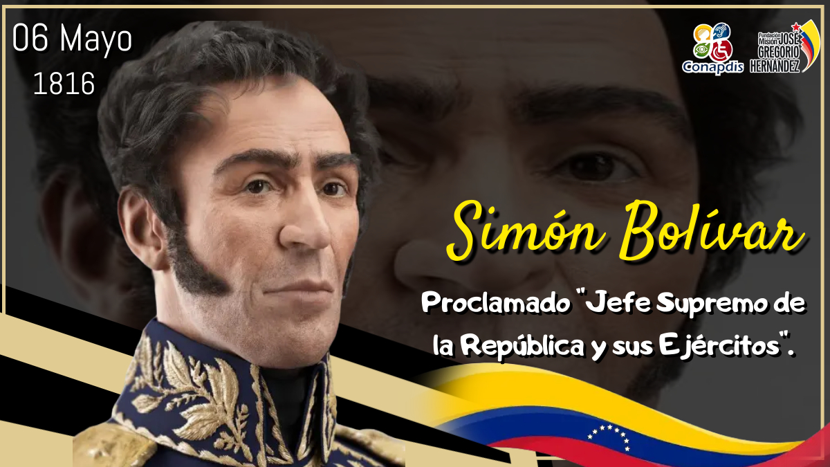 ¡Tal día como hoy ! #6May Bolívar fue proclamado por el patriota Juan Bautista Arismendi, durante una asamblea celebrada en Santa Ana, Isla de Margarita, tras la gran victoria lograda en el Combate Naval de Los Frailes. @NicolasMaduro #PatriaSeguraConNico