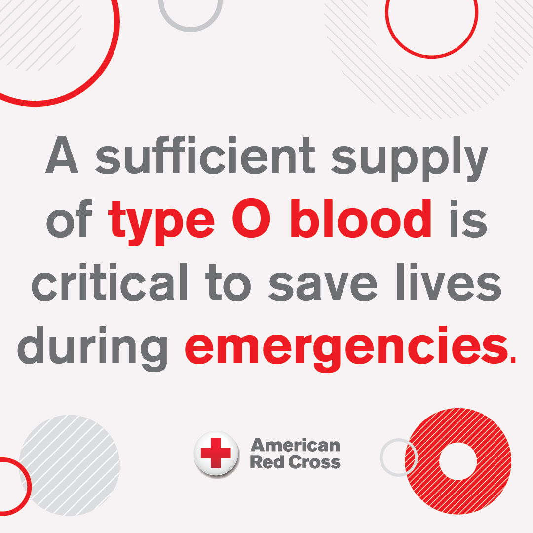 O SO NEEDED: Type O blood is most requested by hospitals & often in short supply! O- blood can be given to patients of any blood type in emergencies. O+ blood is most used because it can be transfused to all Rh-positive people. Give 🩸 with the Red Cross: rcblood.org/donate