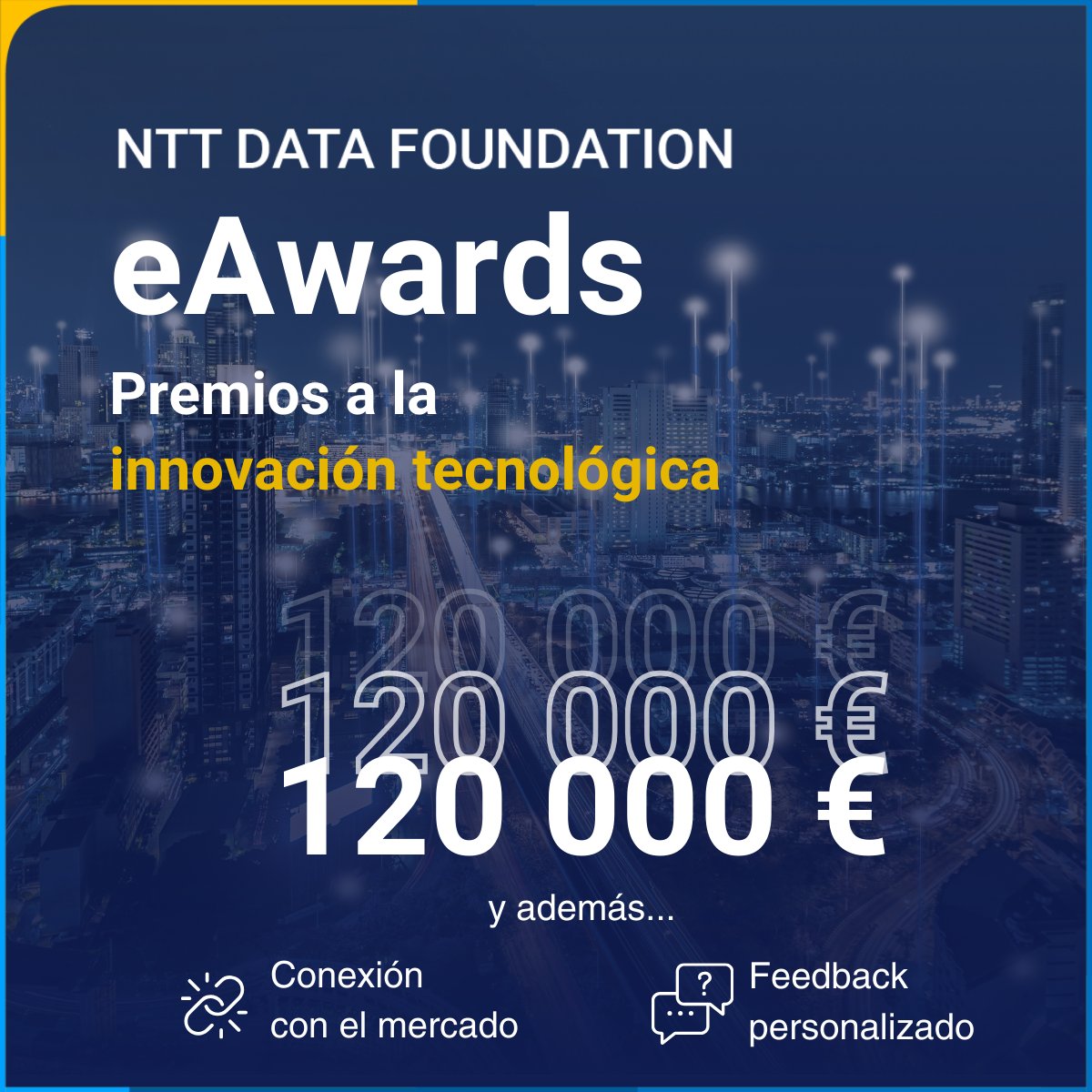 Último día para inscribirse en los eAwards España de @nttdfoundation 🥇 Premio nacional 20.000€ + acceso a Global eAwards +100.000€ ✅ 📲globaleawards.com/es/spain/