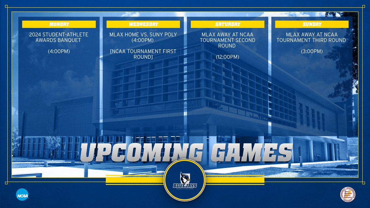 The first full week of May has arrived and the Blue Jays are still competing! Here's a look at the week ahead for @USJCT Athletics! 🥳

#FearTheFlock | #GoBlueJays🔵🐦