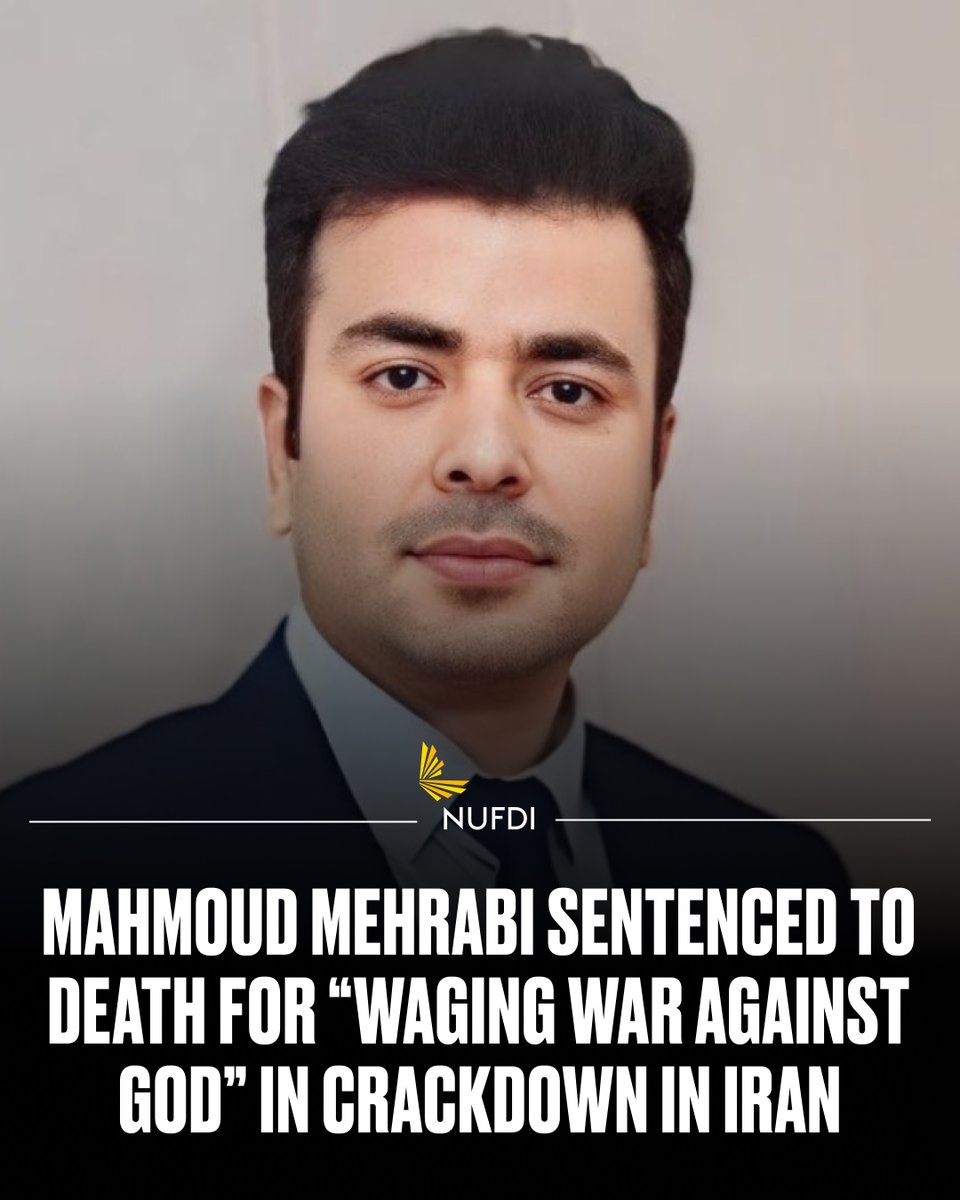#MahmoudMehrabi has been sentenced to death by the Islamic Republic on charges of “spreading corruption on earth” and “waging war against God.” Mahmoud is facing execution for calling for freedom for Iran. Speak up for him and all political prisoners in Iran. #محمود_مهرابى