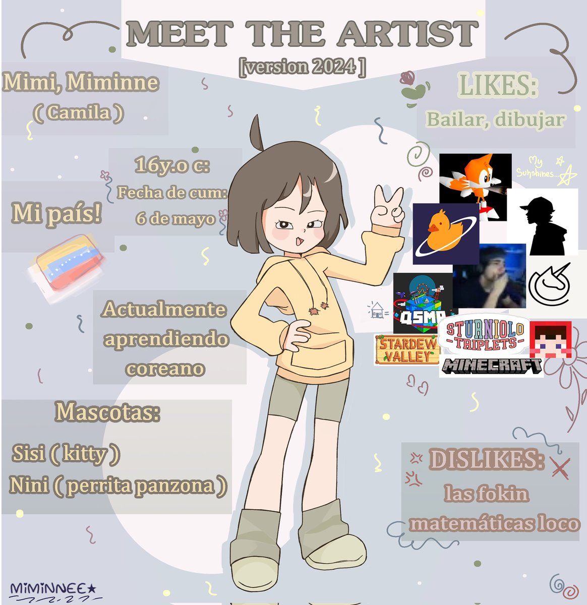 MEET THE ARTIST! 
edición 2024 feliz cumpleaños mimi
#oc #meettheartist