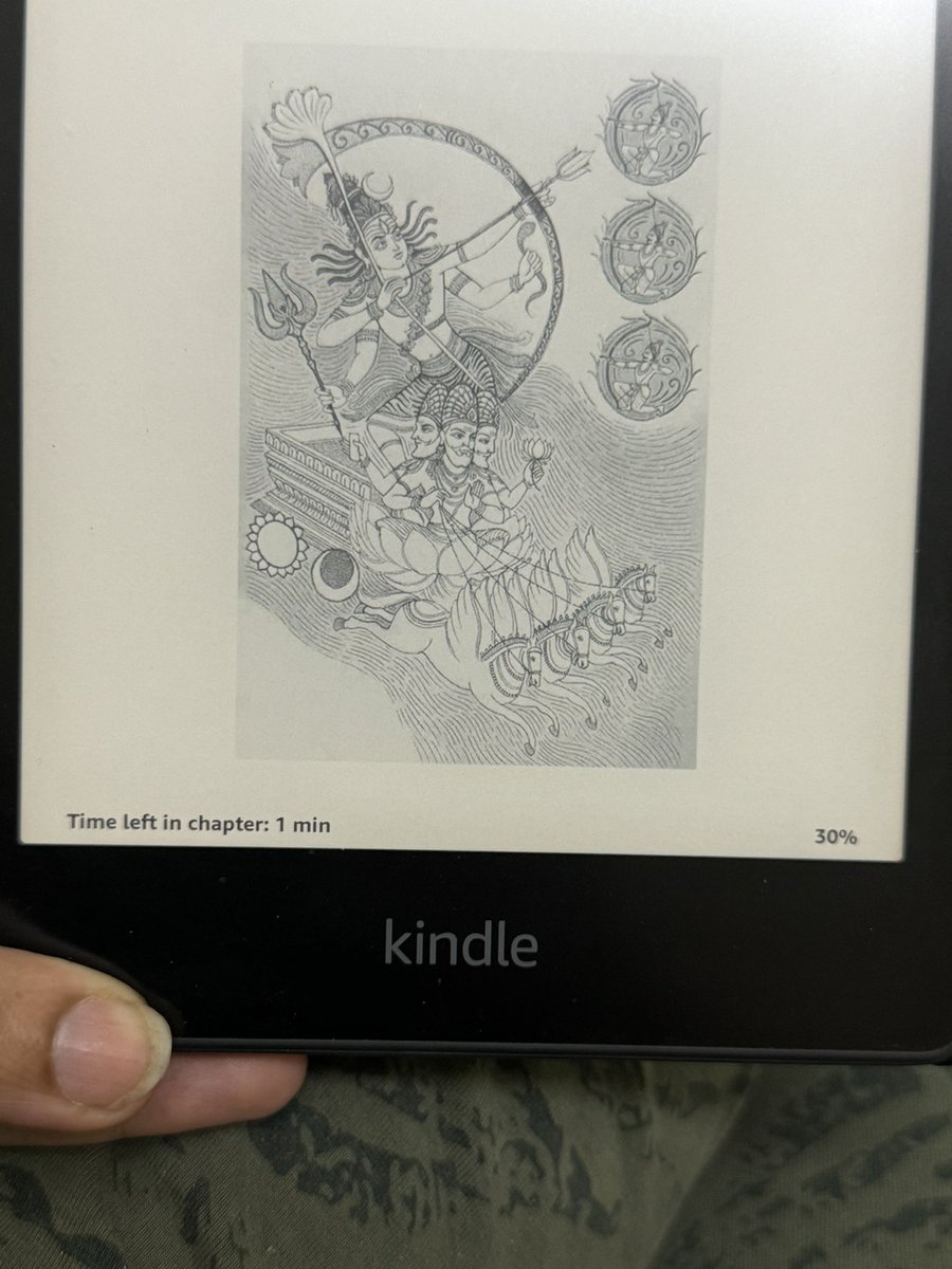 Finally a book that not just recounts but also has an illustration for Tripuraasurasamhaaram! (The vanquishing of Tripuraasura - the three forts of the three sons of Tarakasura) MAHAGATHA by @SatyarthNayak