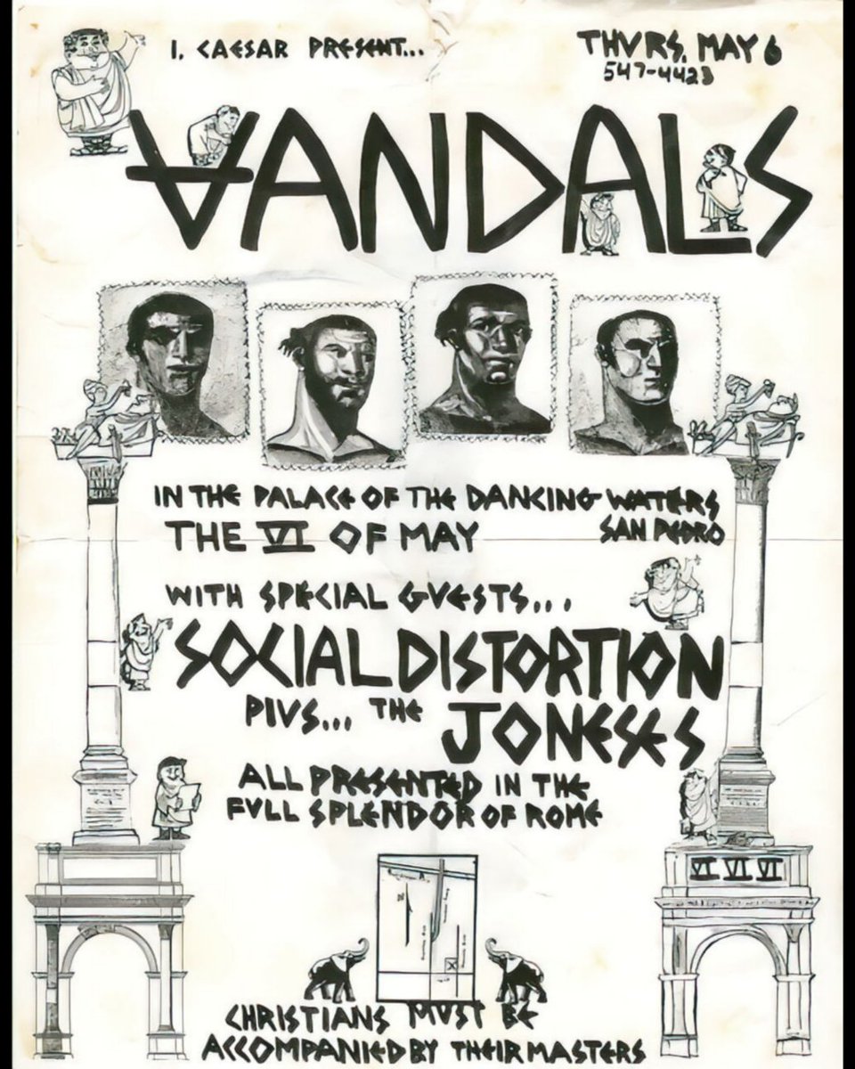 On this date 05/06/1982 (42 Years Ago) The #Vandals, Social Distortion & The Joneses played at Dancing Waters in San Pedro, CA

#1982 #DancingWaters #SocialDistortion #TheJoneses #TheVandals #SocialD
#PunkRockTours