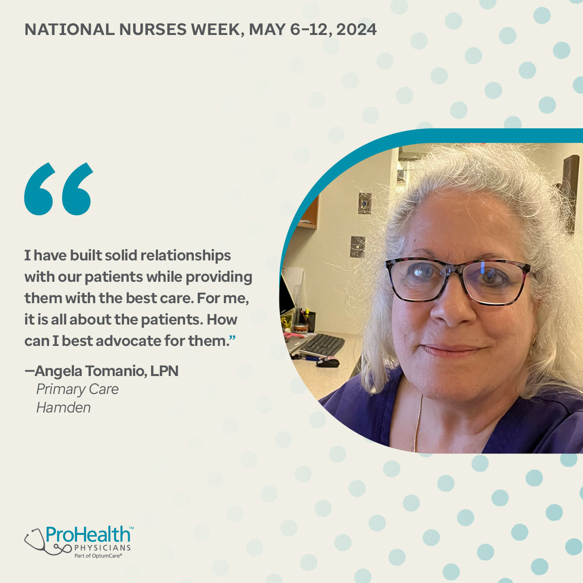 This week is #NationalNursesWeek! Health care is a team effort. And we are proud to say that our nurses are the best partners we could have asked for. With clinical skill, they help make sure patients are—and feel—heard and understood. Thank you to our ProHealth nurses.