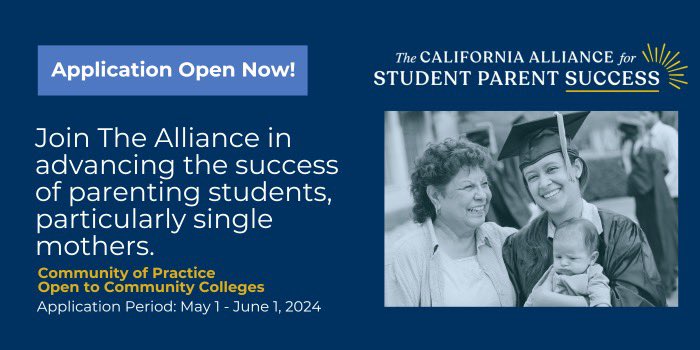 Curious about The California Alliance for Student Parent Success’ Community of Practice for @CalCommColleges? Learn more & register for the webinar: castudentparentalliance.org/what-we-do/cap…