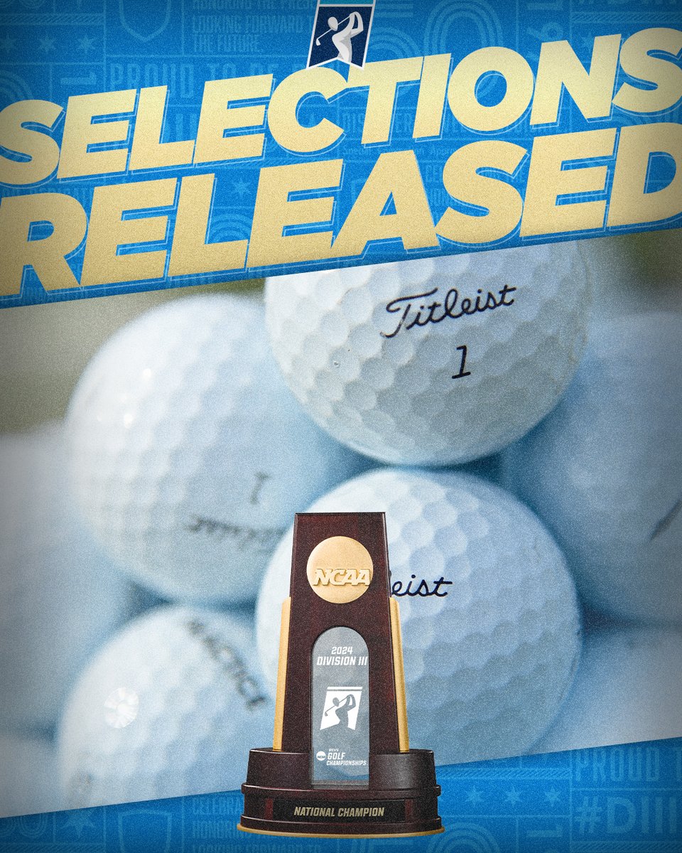 The #d3golf Men's Selections are in 🏆 ⛳️ 🔗 on.ncaa.com/24D3MGselec #DIII50 | #WhyD3