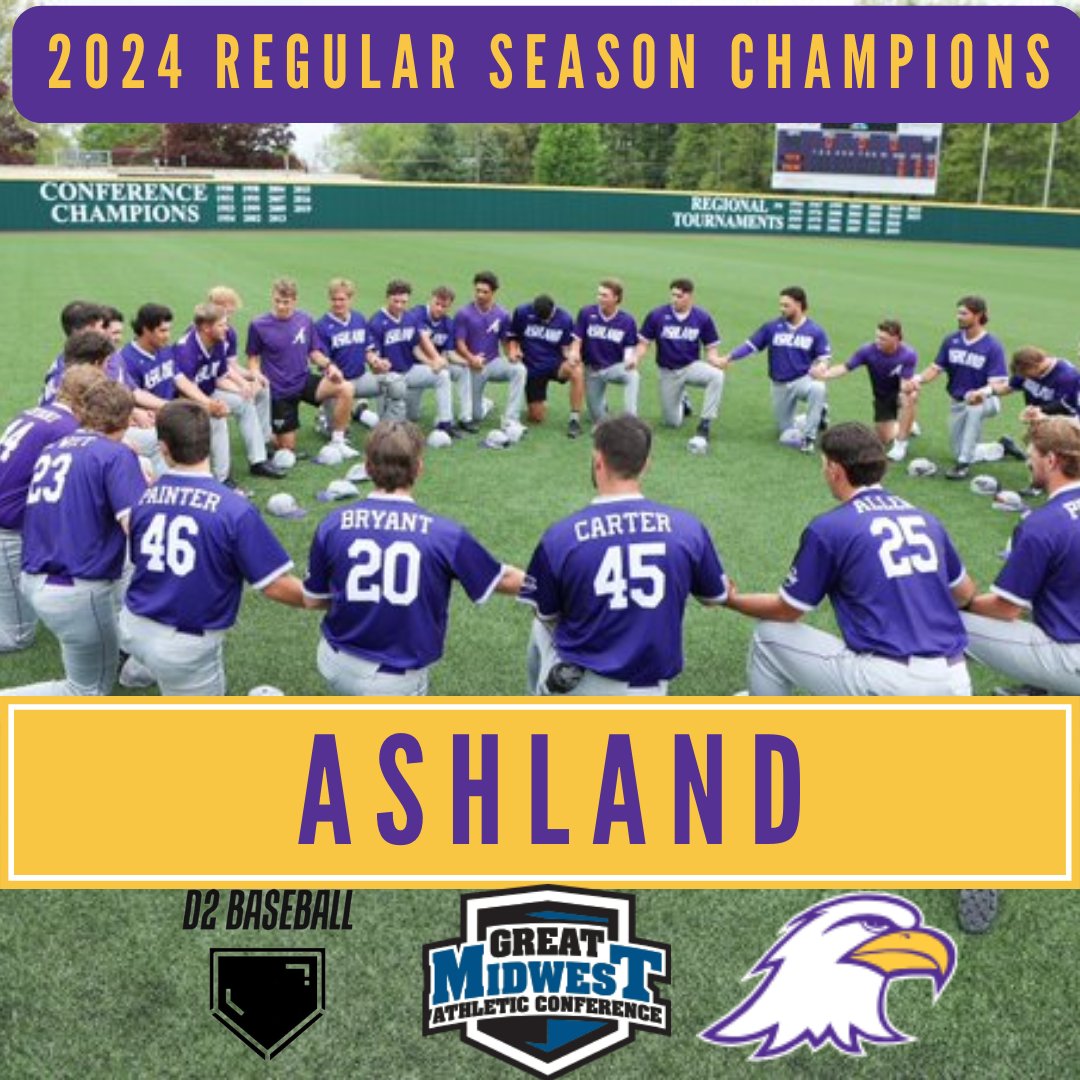 The Ashland Eagles are your G-MAC Regular Season Champions!

#D2Baseball
