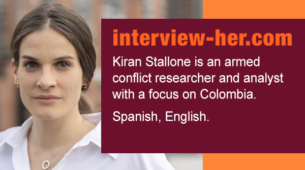 NEW 📣#Colombia expert @kiranstallone Armed conflict researcher and analyst. Media @Interview_Her in English or Spanish 📻📳📰📺Bogotá based. interview-her.com/speaker/kiran-…