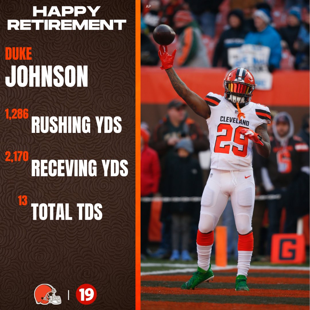 Happy retirement, Duke! The former Browns RB took to Instagram Sunday to announce his retirement from the NFL. 🧡🤎