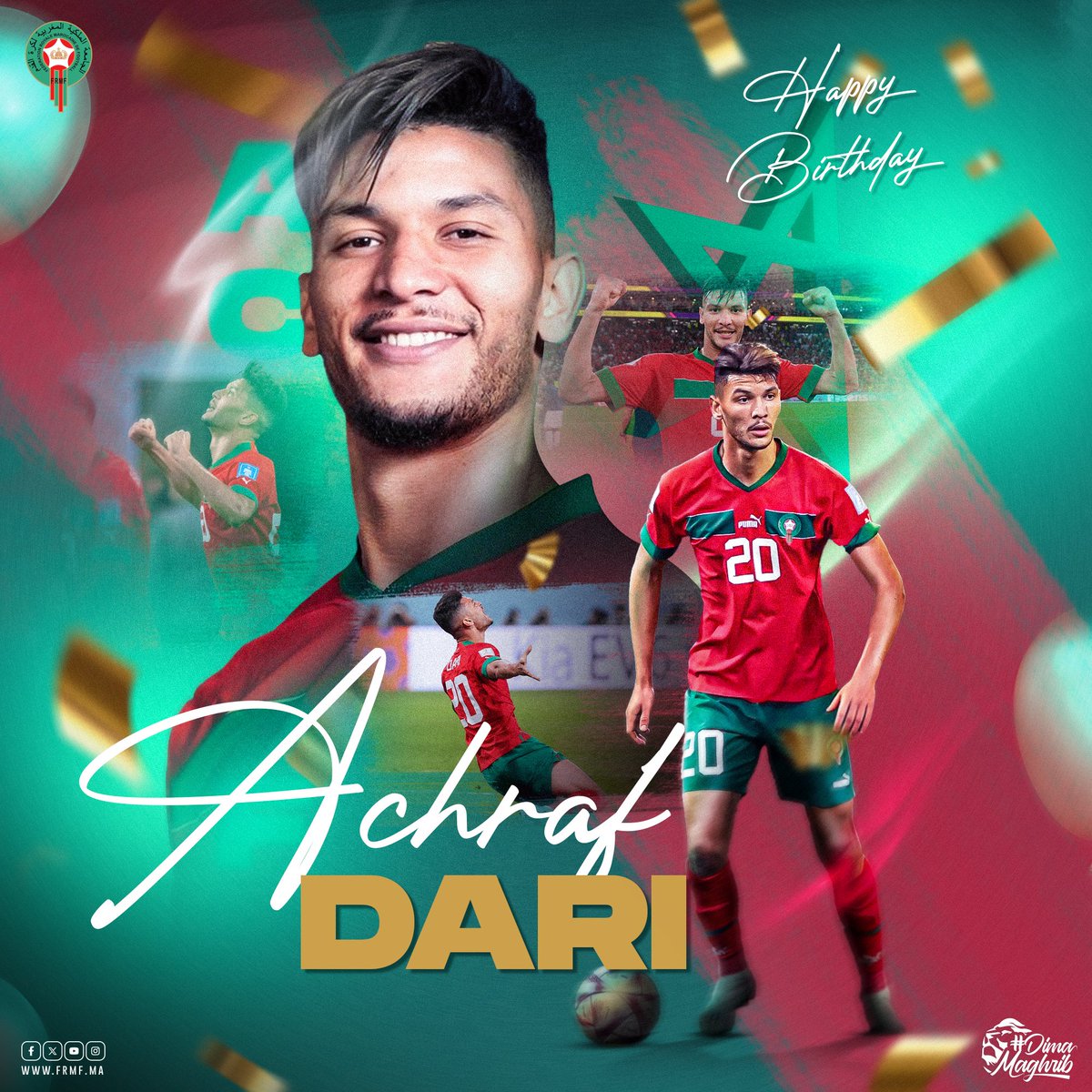 عيد ميلاد سعيد أشرف Happy birthday Achraf 🥳 We wish you all the best !