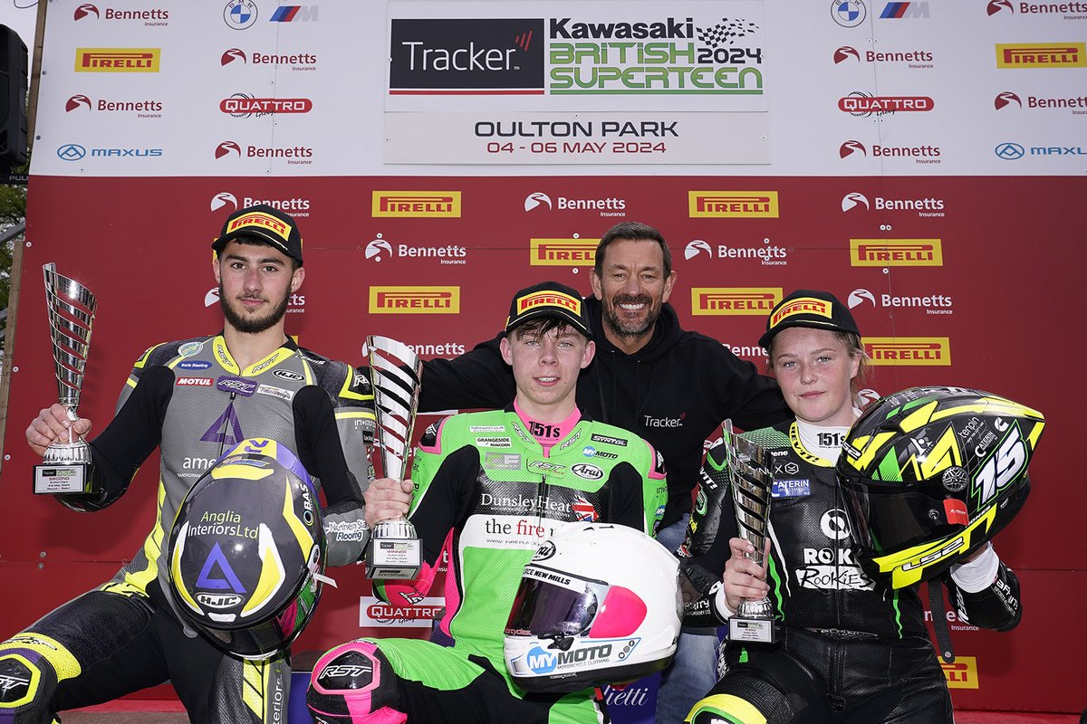 OfficialBSB's tweet photo. Tracker Kawasaki British Superteen: Wilkinson beats Smart in hard-fought inaugural race
https://t.co/HM7zIKSj9L https://t.co/ip3K6XDfpf