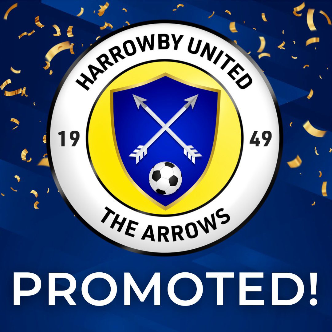 A big congratulations to @harrowbyutd1949 for winning their play-off final this weekend and gaining promotion to Step 5 👏🏼 This means you’ll be able to watch step 5 football EVERY WEEK next season at Harrowby, where we will be ground-sharing…