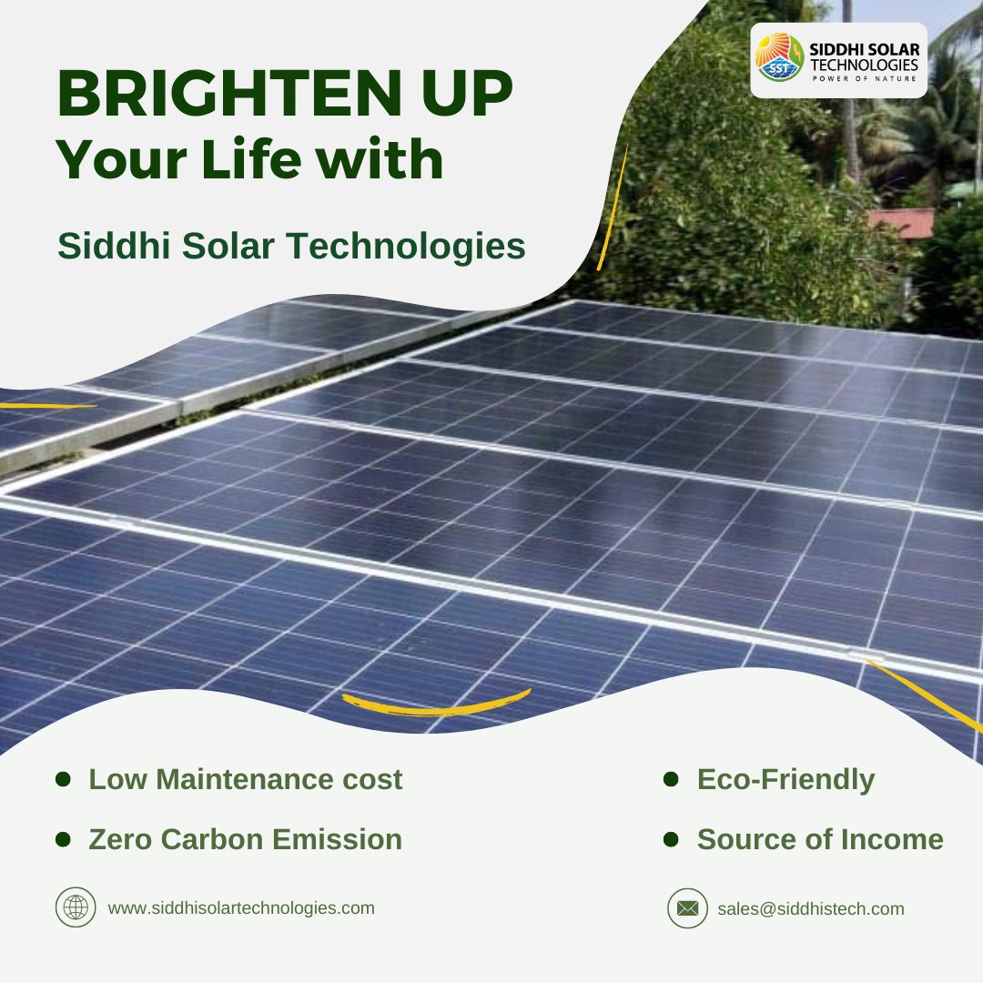 🌞☀️ 'Brighten Up Your Life with Siddhi Solar Technologies!' ☀️🌞
#SiddhiSolar #SolarPower #GreenFuture #CleanEnergy #SolarRevolution #GoSolar #SaveEnergy #CleanTech #SolarPanel #EnergySavings #GoGreen #PowerOfTheSun #SolarEnergy #EnvironmentallyFriendly #siddhisolrtechnologies