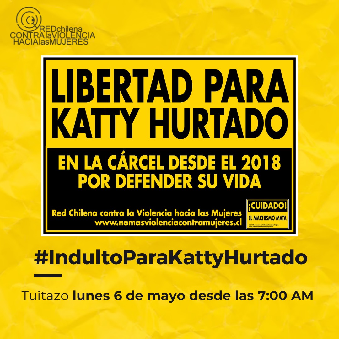Coordinadora8m's tweet photo. En mayo de 2024, Katty cumplirá 6 años de cárcel por defenderse de una agresión sexual y femicida #IndultoParaKattyHurtado 

Nos sumamos a la campaña de @MujeresRed y exigimos libertad para Katty. ¡Ninguna mujer debe estar en la cárcel por defenderse de su agresor! https://t.co/vBZrwSSdGs