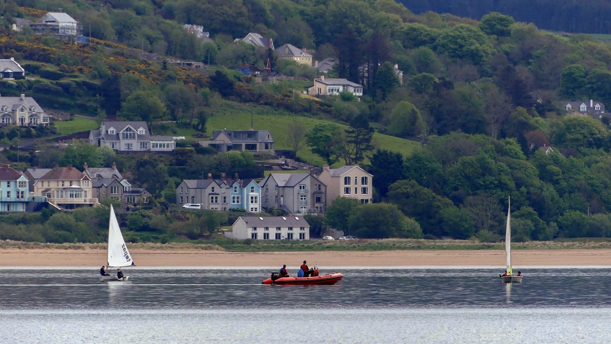 Learning to sail on Lough Swilly at Rathmullan with Fahan in the background