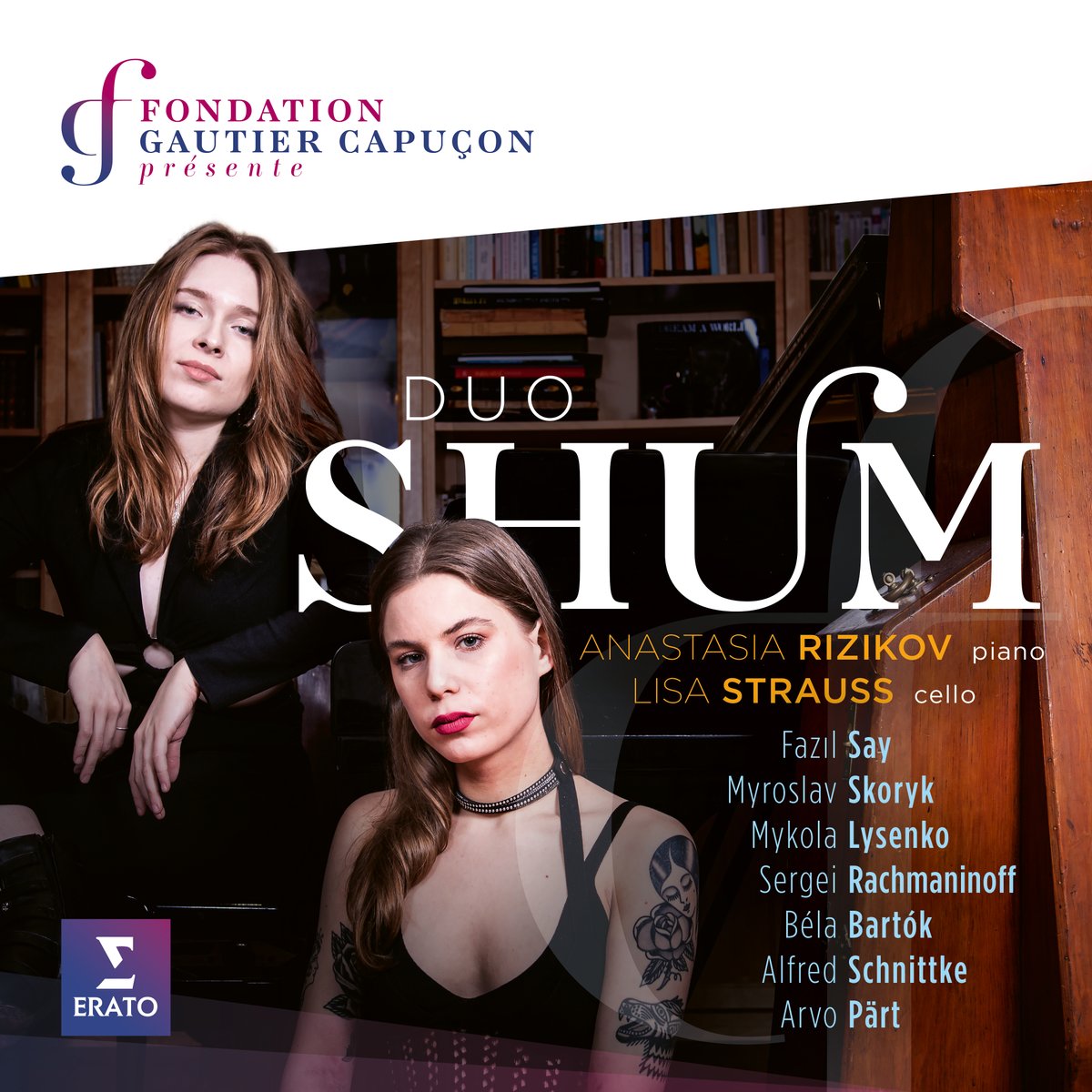 Introducing piano/cello Duo Shum feat. Canadian-Ukrainian pianist Anastasia Rizikov and French-Russian cellist Lisa Strauss, both supported by the @FondationGC celebrating exceptional young musicians from France and abroad. 🎧 w.lnk.to/dshumTW ➡️ fondationgautiercapucon.com/en/the-foundat…