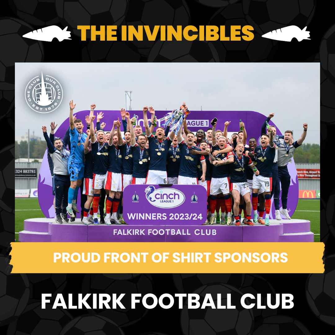 The carrot turned gold at the weekend on the shirts of the invincible @FalkirkFC 🥕  What a season Bairns 👏 #COYB #crunchycarrots