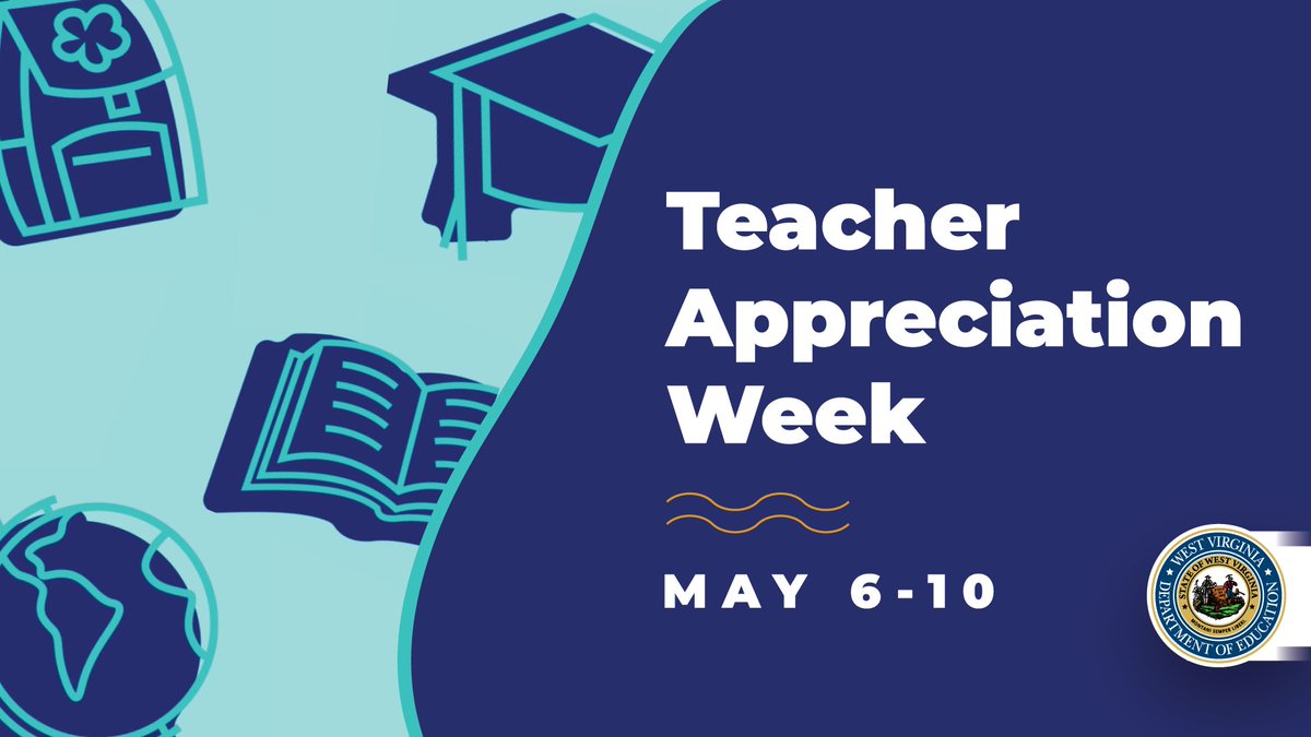 This week is National Teacher Appreciation Week. Throughout this week, join us in showing how much you appreciate your teachers, and let them know how much they mean to you! Our schools would be nothing without their love and kindness. ❤️ #WVEd #ThankATeacher