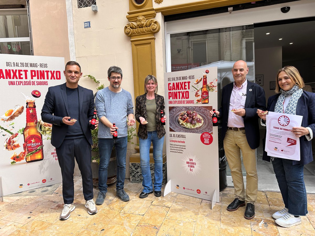 🎉 Ja ho tenim tot a punt per a una nova @ganxetpintxo! 🙌
📍Des de l'Agència Reus Promoció donem suport a la ruta de tapes de #Reus, que enguany se celebra del 9 al 26 de maig amb 33 establiments participants! 😋
📲 Consulteu tots els detalls: bit.ly/3UwIK6U

#GaudíReus