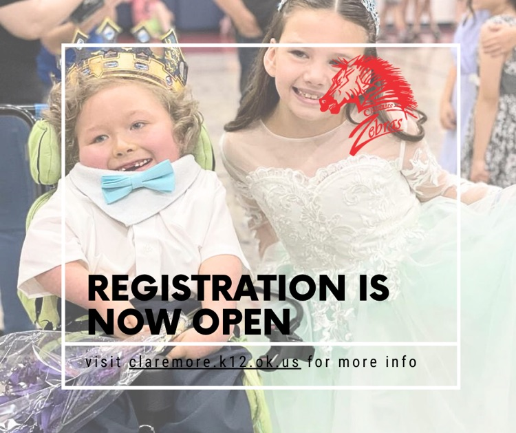 CURRENT STUDENTS - Registration for the 24-25 school year is now open through your IC parent portal.

More info here: claremore.k12.ok.us/article/157637…