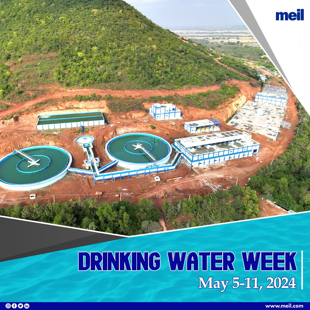 It's #DrinkingWaterWeek! This week, we celebrate the value of clean, safe water & the vital role of #waterinfrastructure. #MEIL is proud to be part of constructing several #drinkingwater projects globally, giving millions access to a healthier future.
#MeghaEngineering
