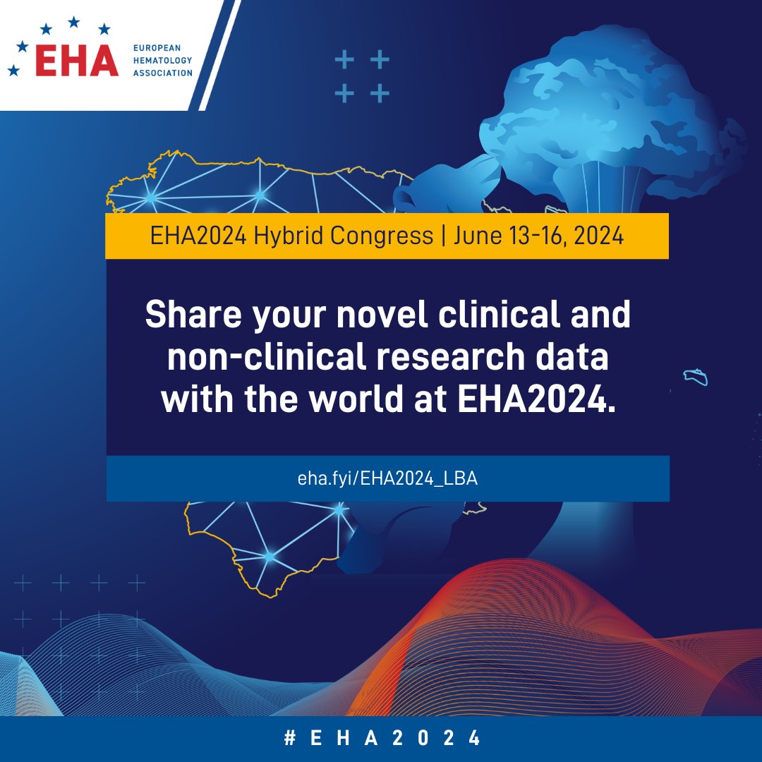 3️⃣ days left to submit your breaking research to #EHA2024. Late-breaking abstract submission is a key part of the EHA Congress program, giving the world of #hematology the chance to discuss your novel research. Submission closes May 9, 9:00 (CEST): eha.fyi/EHA2024_LBA