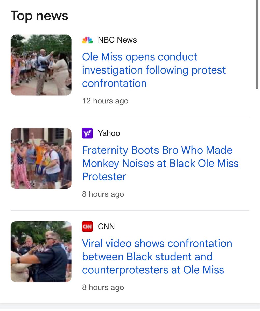 The press just spent 2 days on a 2 second clip of one student making bigoted gestures at Ole Miss and tried to imply those actions represent the entire crowd. it’s already been covered by multiple news outlets, the student’s info is everywhere, & the school is investigating them.…