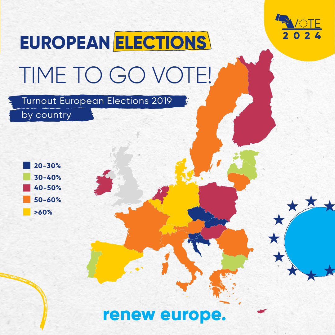 🇪🇺 1 month to go until EU elections 🗳️ Last EU elections we saw a large increase in the number of voters in comparison to 2014! Every vote counts towards a stronger and more united Europe. It’s time to #UseYourVote