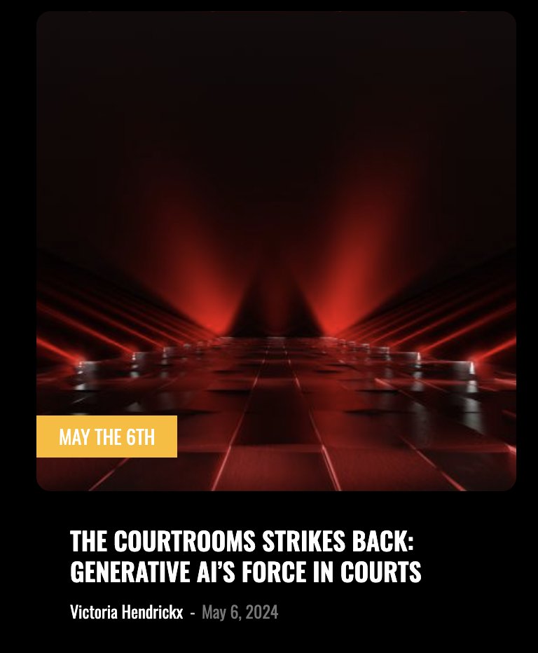 New in 'Revenge of the Sixth' issue: 'The Courtrooms Strikes Back: Generative AI’s Force in Courts' by @Hendrickx_Vic Explore the dual nature of Gen-AI in courts—saviour or menace? #RevengeOfThe6th #DigiConSciFi 👉digi-con.org/the-courtrooms…