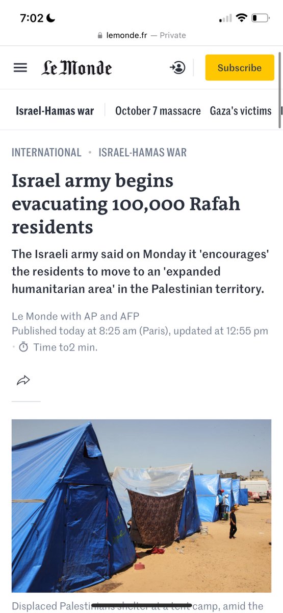 @BriannaWu The IDF said it’s a limited operation and only requires temporarily relocating 100,000 Gazans. The Twitter takes are sensationalist scaremongering as usual