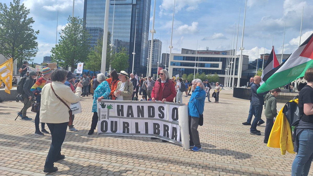 If you're in Brum come to Centenary Square to protest the council cuts. Lovely atmosphere. These cuts affect us all .