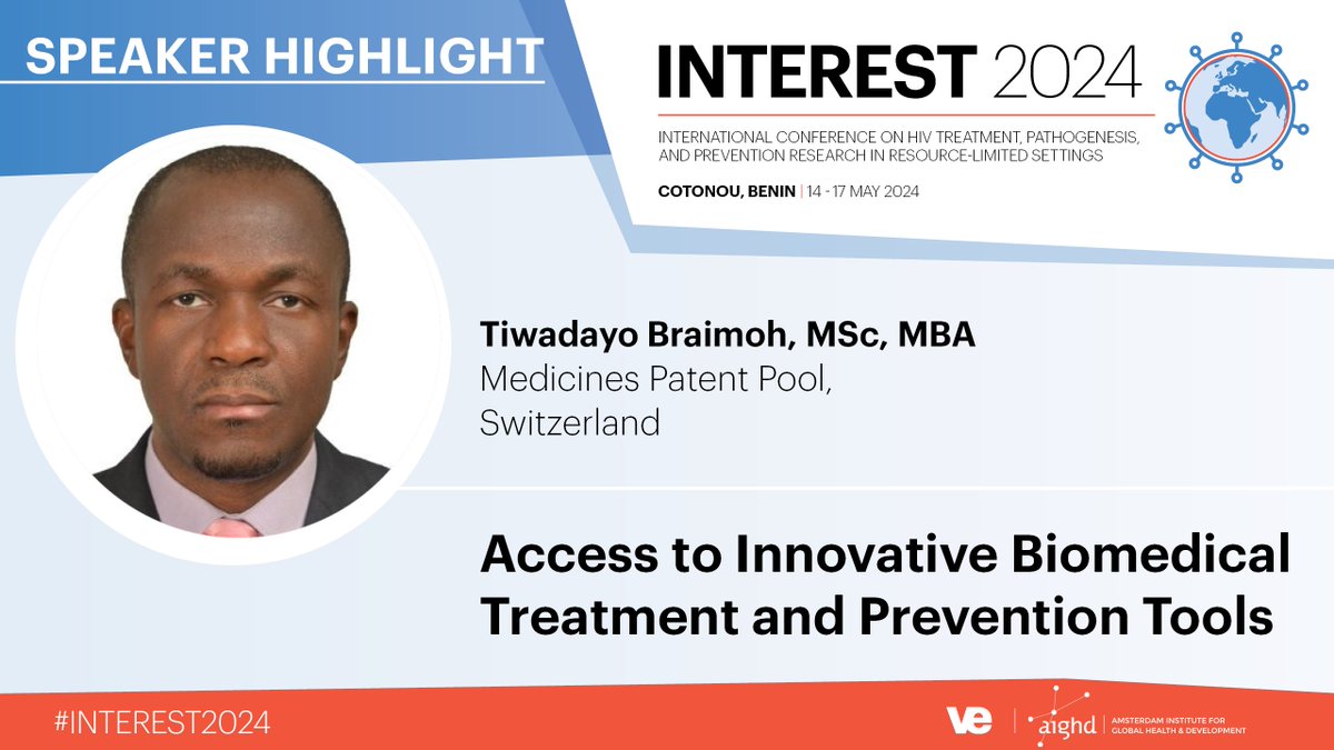 With 20 years of work in increasing #access to #medicine, @TiwaBraimoh from @MedsPatentPool helps reshape global policy surrounding #intellectual #property #licensing and #technology #transfer. Discuss with people like Tiwadayo at #INTEREST2024: Register:virology.eventsair.com/interest-2024/…