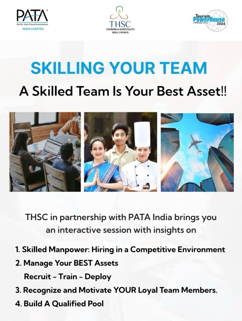 Exciting news! 🌟
Tourism and Hospitality Skill Council is collaborating with PATA for an insightful 'Bridging the Skill Gap' webinar on May 9th, 2024, exclusively for PATA members.

Don't miss out on this valuable opportunity!

#SkillCouncil #PATA #Webinar #BridgingTheGap 🎓🌍