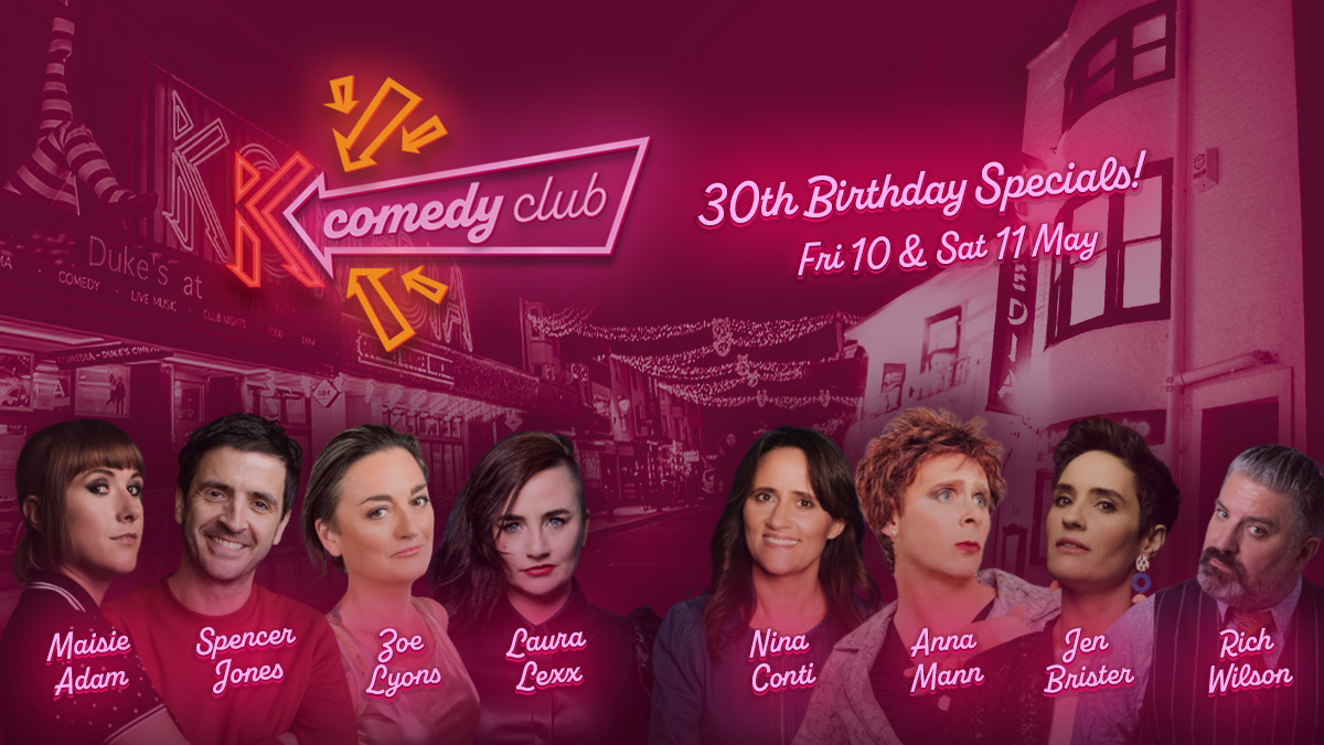 We've got an absolutely amazing line-up you won't want to miss this #weekend at our Komedia #Comedy Club 30th Birthday Specials on Fri 10 & Sat 11 May! 😄 Friday's show features MC Maisie Adam, Spencer Jones, Zoe Lyons and Laura Lexx On Saturday we've got MC Rich Wilson, Anna…