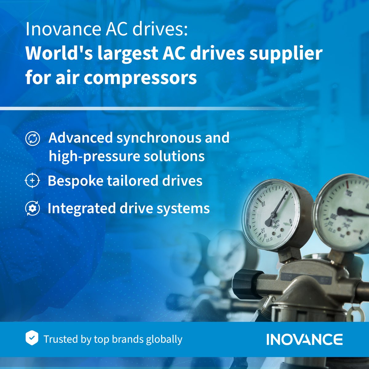 Powering Efficiency in Compressed Air: Inovance - Your Air Compressor Drive Partner🤝

Inovance Technology is a global leader in AC drives for air compressors, trusted by top brands worldwide! 🏆🛠️

#inovance #aircompressordrives #energyefficiency #compressedairsolutions