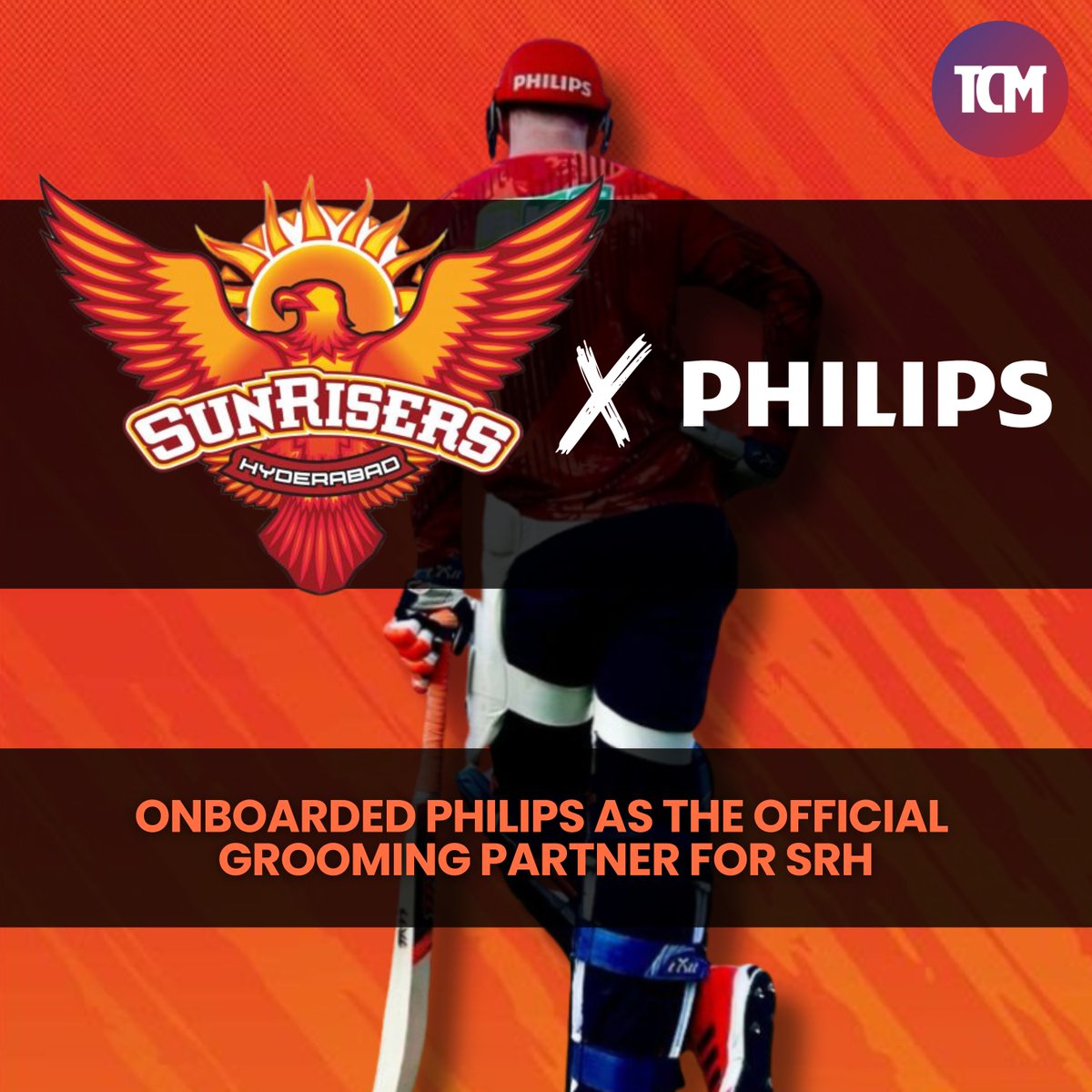 🏏 TCM is pleased to have facilitated a thrilling collaboration between Sunrisers Hyderabad and Philips.

🏆 Philips has been designated as the Official Grooming Partner for the team for IPL 2024.

#tcmsports #cricket #sportsbiz