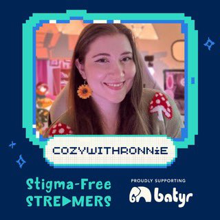 I’ll be live on Twitch throughout May as a Stigma-Free Streamer to raise funds for @batyrAus to help provide vital preventative mental health programs in schools and universities 🩵