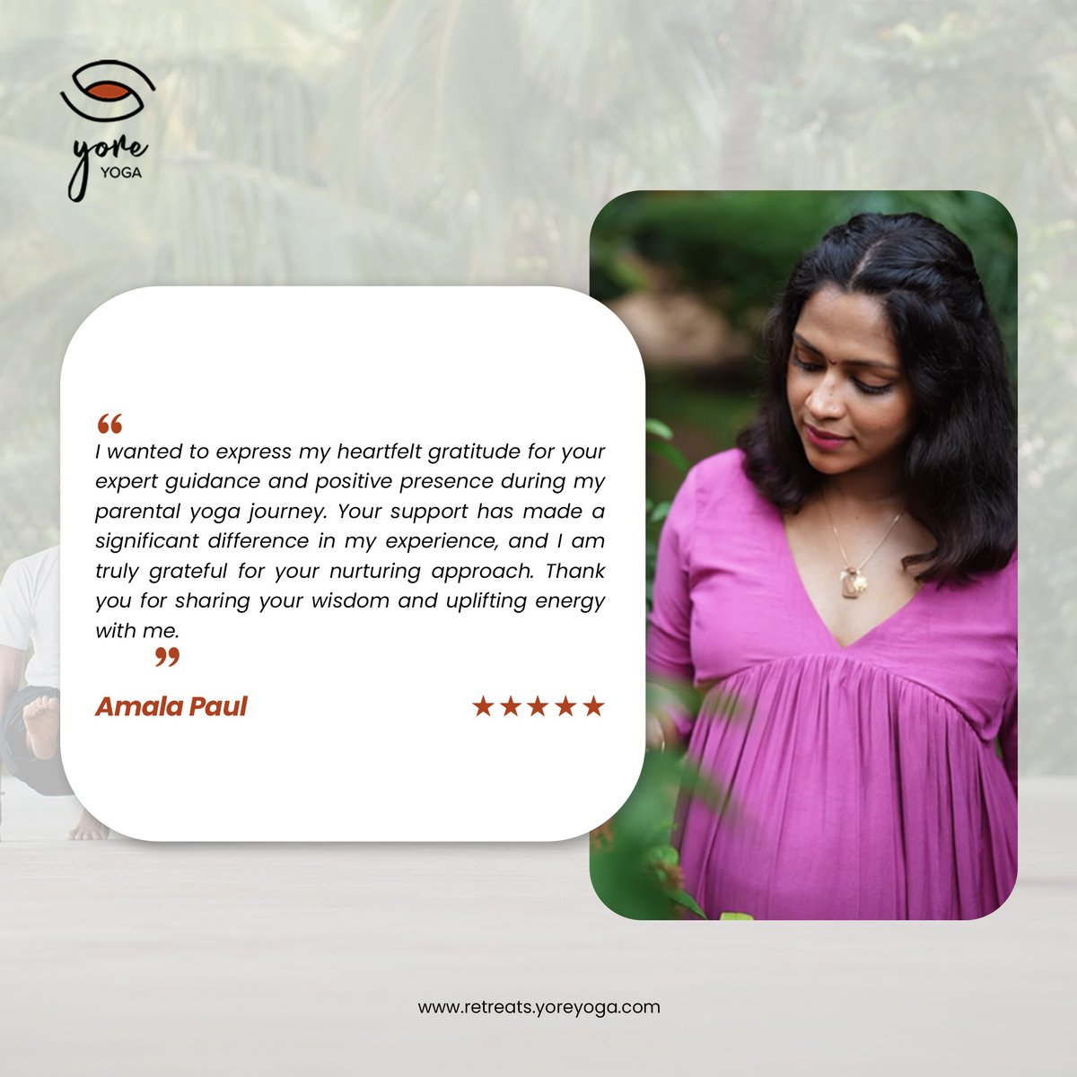 #Testimonial

🌟 Happy to share the heartfelt words of @Amala_ams , recounting her enriching journey with us at Yore Yoga. 🌿

Thank you.

Contact us:
📱+971 55 955 2350
📧  yoreyoga@gmail.com

#YoreYoga  #Sadhguru #amalapaul  #yogaretreatsinIndia #Wayanad #Paithrukam