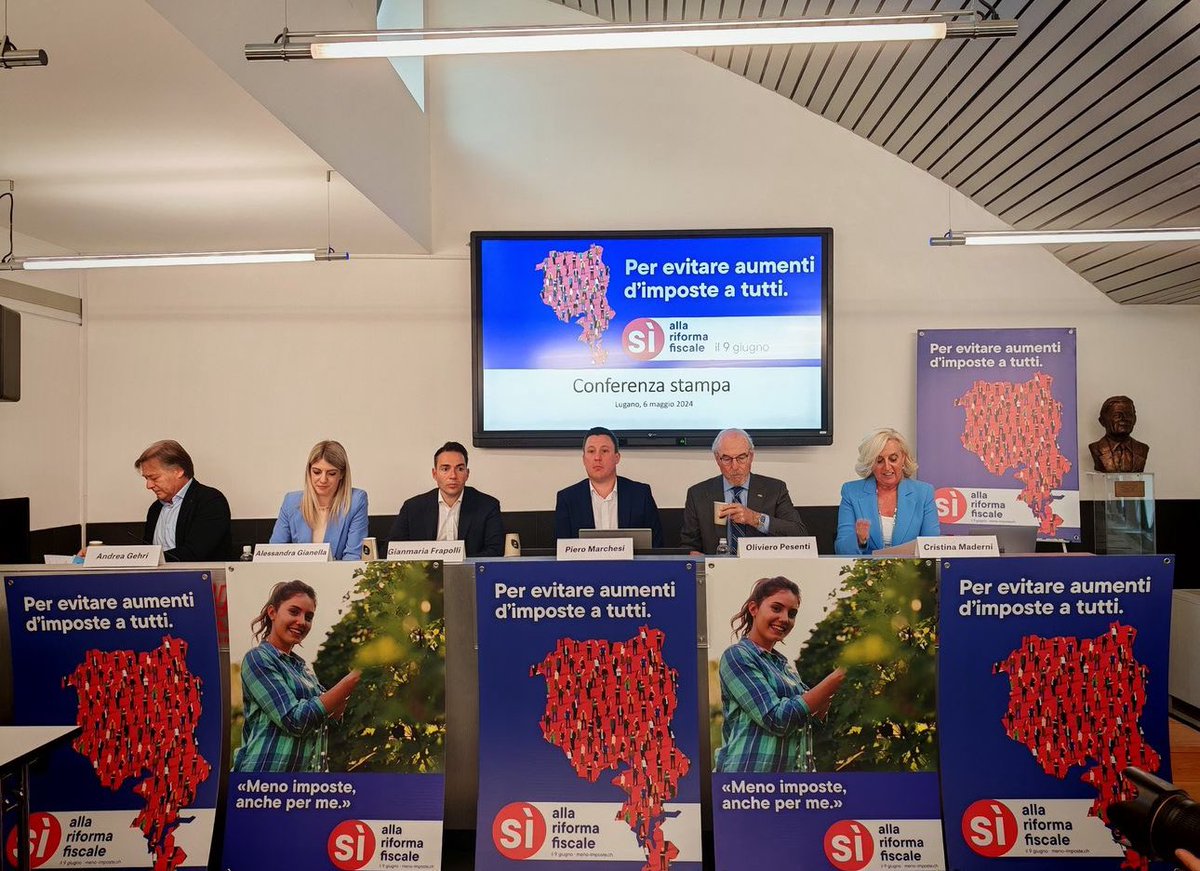 🗳️🔴🔵 SI ALLA RIFORMA FISCALE!

Il messaggio è semplice: chi non vuole subire un aumento delle imposte il 9 giugno vota Si alla riforma fiscale.

#riformafiscale #ticino #udc #pieromarchesi @meno_imposte