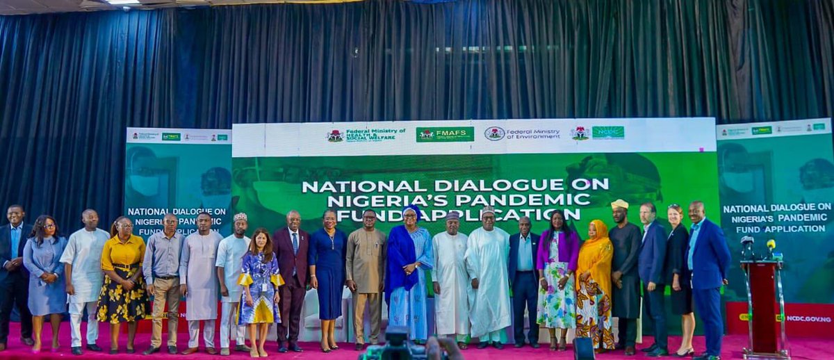 I congratulate the Honourable Coordinating Minister Health & Social Welfare @muhammadpate and the @NCDCgov for convening the National Dialogue on Pandemic fund application. Building on One Health Approach the proposal will strengthen national GHSA Agenda